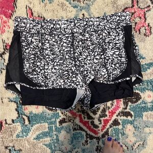 lululemon athletica Black and White Athletic Shorts